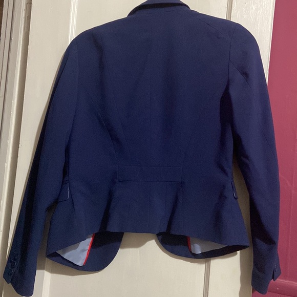 H&M Blue One Button Blazer Size: 10 - Picture 2 of 7